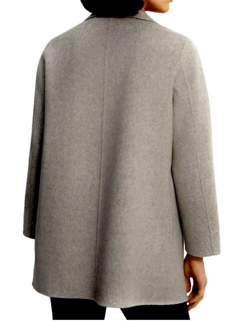 Theory Clairene Open Front Wool Cashmere Blend Jacket Blazer Grey - Picture 3 of 12